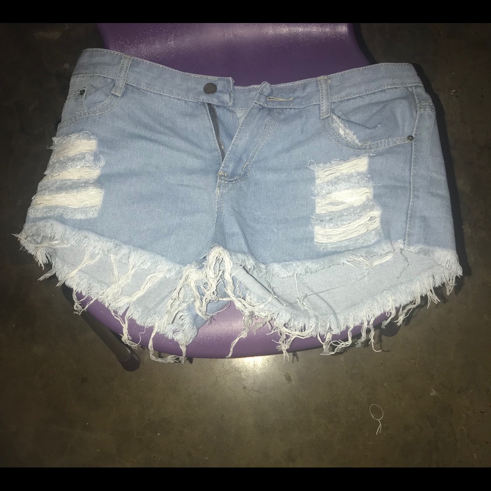 Distressed shorts